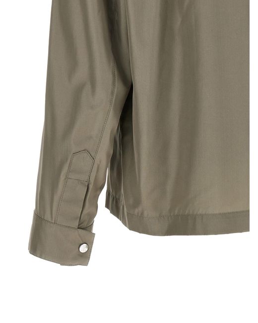Brunello Cucinelli Green Silk Full-Length Jacket Clothing for men