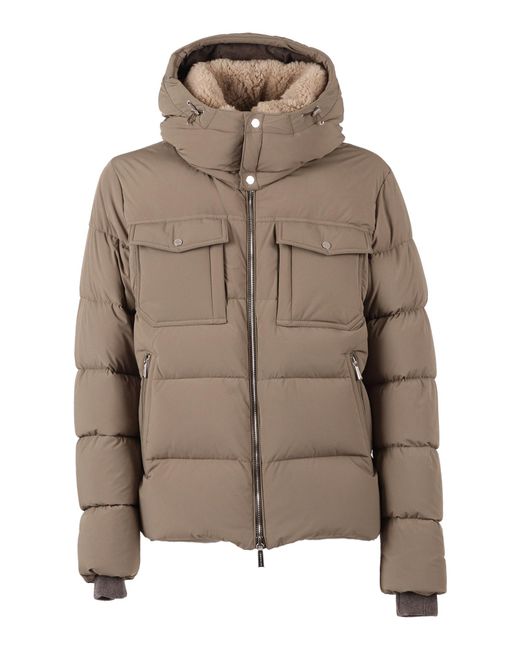 Moorer Brown Alarick-Kn Jacket Coat for men
