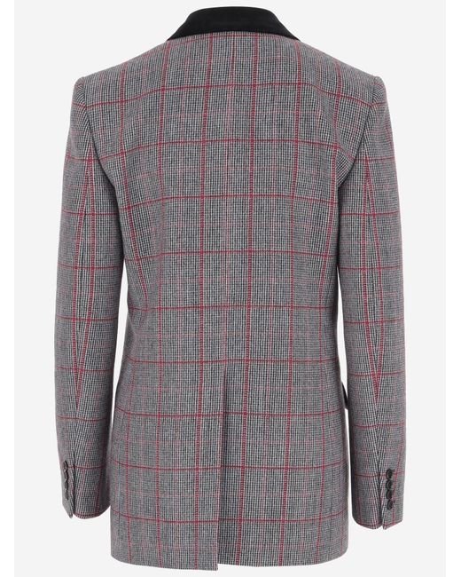 Chloé Gray Double-Breasted Wool Jacket