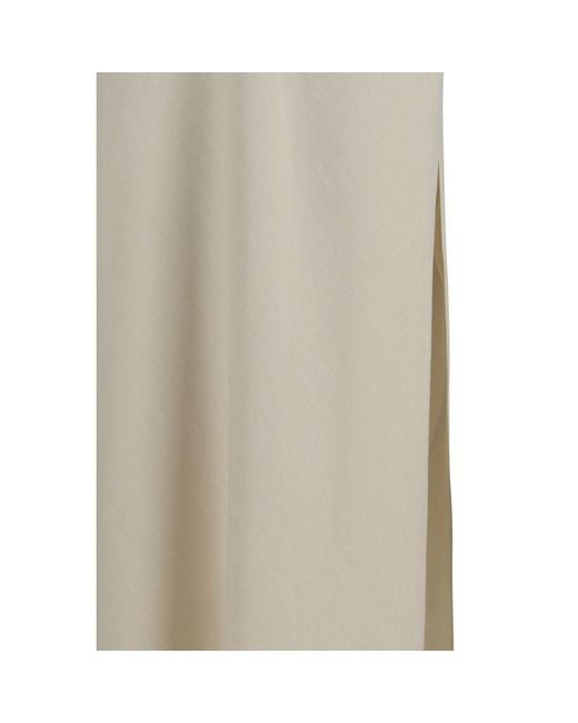 Brunello Cucinelli Natural Viscose Long Skirt
