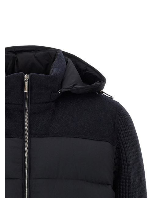 Moorer Black Wool Full-Length Jacket Clothing for men