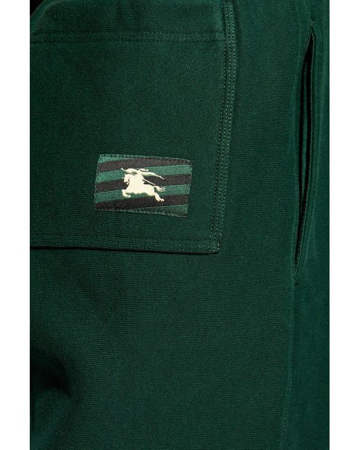 Burberry Green Cotton Sweatpants, for men