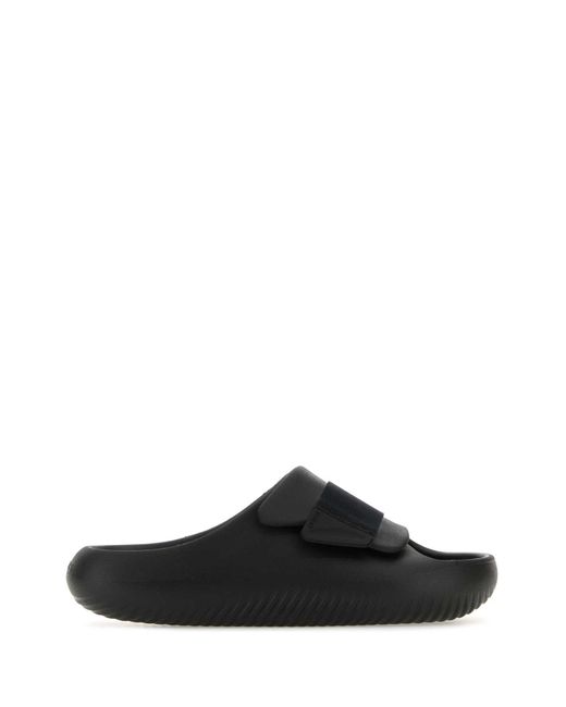 CROCSTM Black Rubber Mellow Luxe Recovery Slippers for men