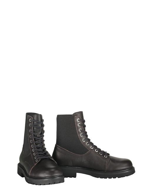 DIESEL Black Tall Boot Leather Elegant for men