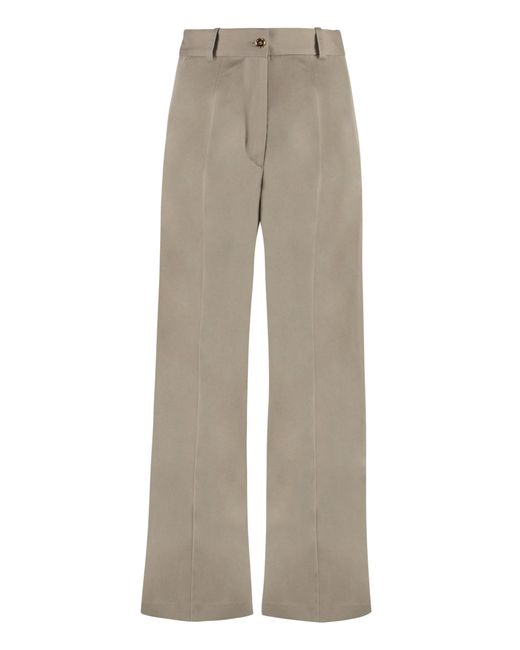 Patou Natural High-Rise Cotton Trousers