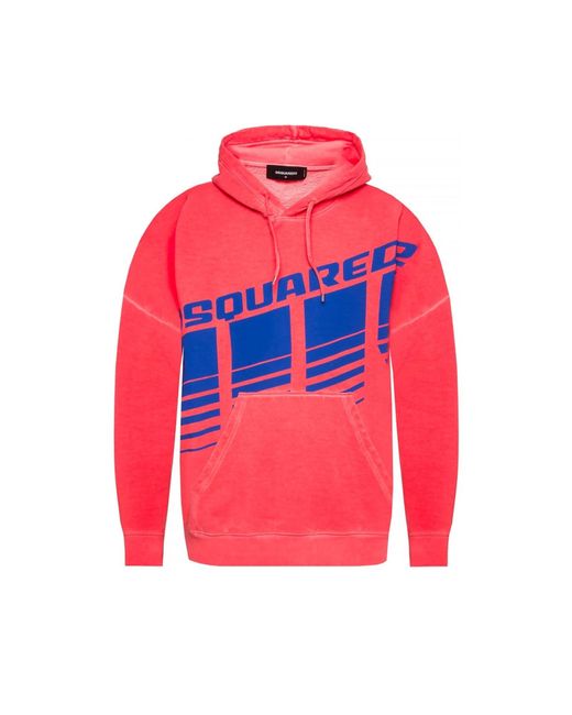 DSquared² Red Oversize Logo Sweatshirt for men