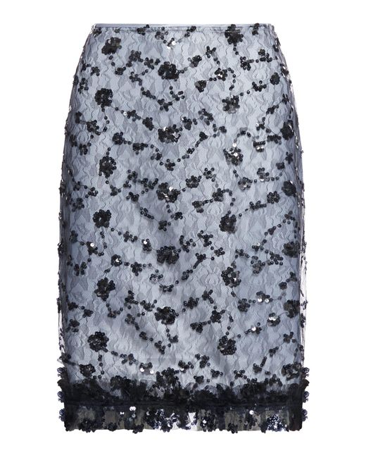 Ganni Gray Sequin Lace Skirt