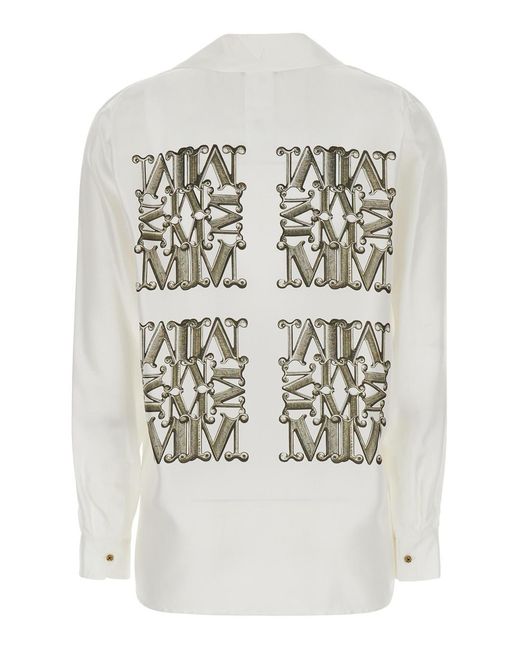 Max Mara White Shirt Silk Blouses