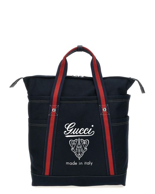 Gucci Blue Large Coat Of Arms Shopping for men