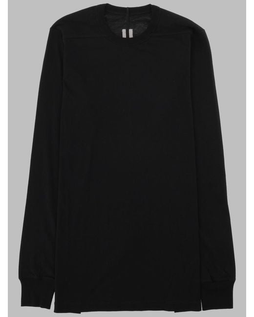 Rick Owens Black T-Shirt Level Ls T Cotton T-Shirts for men