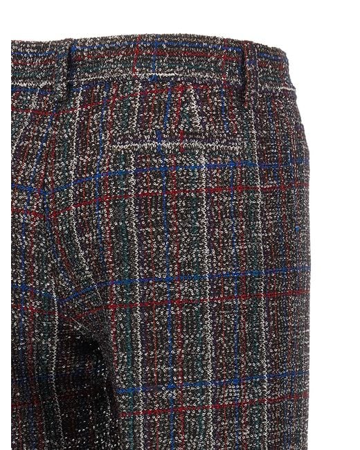 Missoni Gray Sequin Tartan Pants