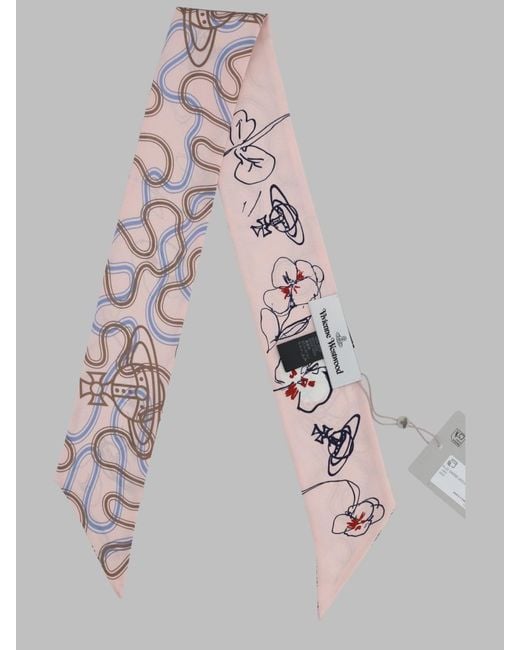 Vivienne Westwood Gray Silk Bandeau Flower & Orbs