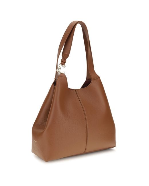 Coccinelle Brown Large C-Easy Tote Bag Calf Leather Bos Taurus Shoulder