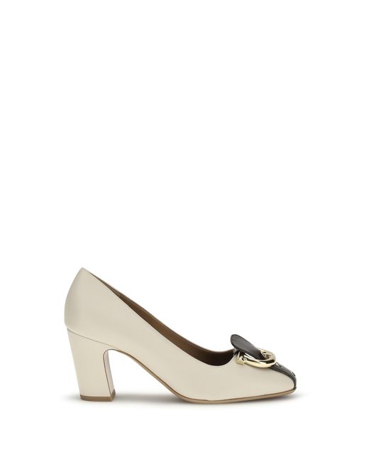 Ferragamo Natural Pumps Calf Leather