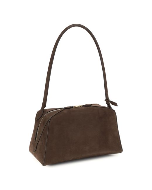 Alaïa Brown Shoulder Bag Le Bouledogue Calf Leather