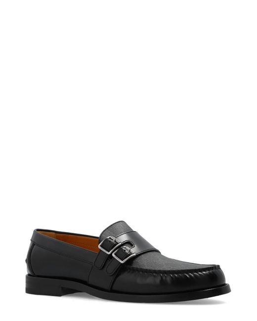 Gucci Black Buckle Detailed Loafers for men