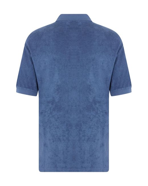 Isabel Marant Blue Short-Sleeved Polo Cotton Shirts for men