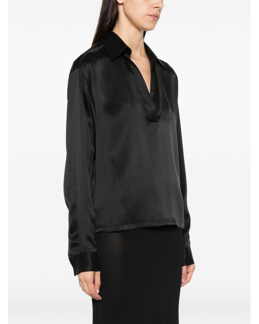 Tom Ford Black Silk Blouse Blouses