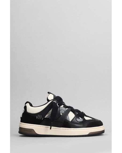 Represent Bully Sneakers In Black Leather for men