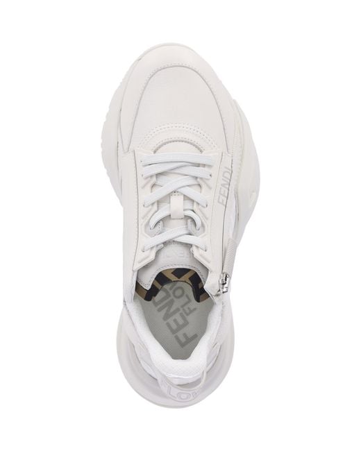 Fendi White Sneakers Calf Leather