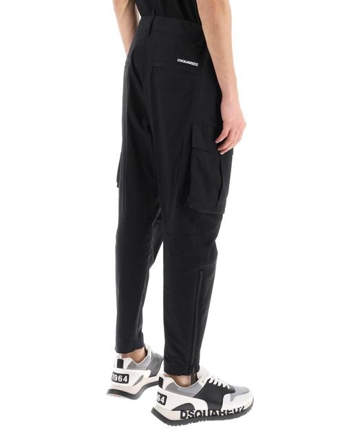DSquared² Black Sexy Cargo Pants for men