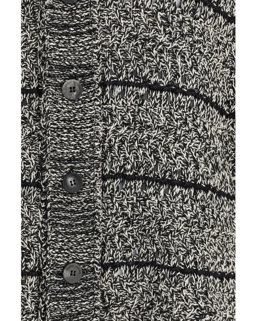 Roberto Collina Gray Mouliné Texture Knit Shirt Cotton; Polyamide for men