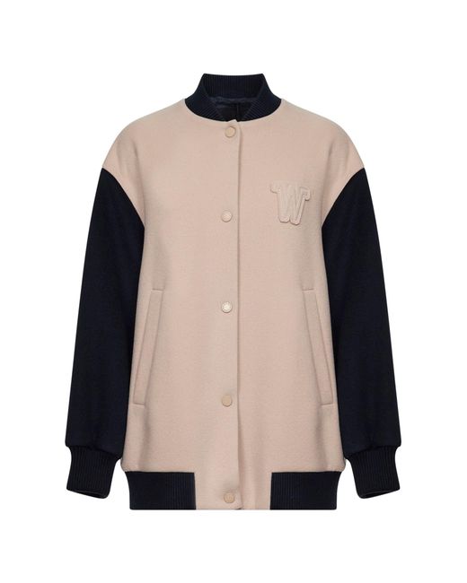 Weekend by Maxmara Natural Double-Faced Wool Bomber Jacket Virgin Puffer