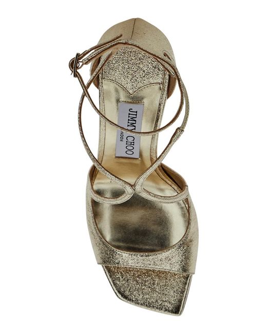 Jimmy Choo Metallic Heels Azia Textile