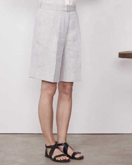 Officine Generale Gray Dalva Linen Short