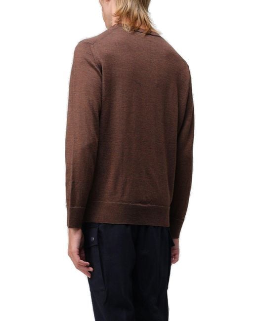 Etro Brown Wool Sweater for men