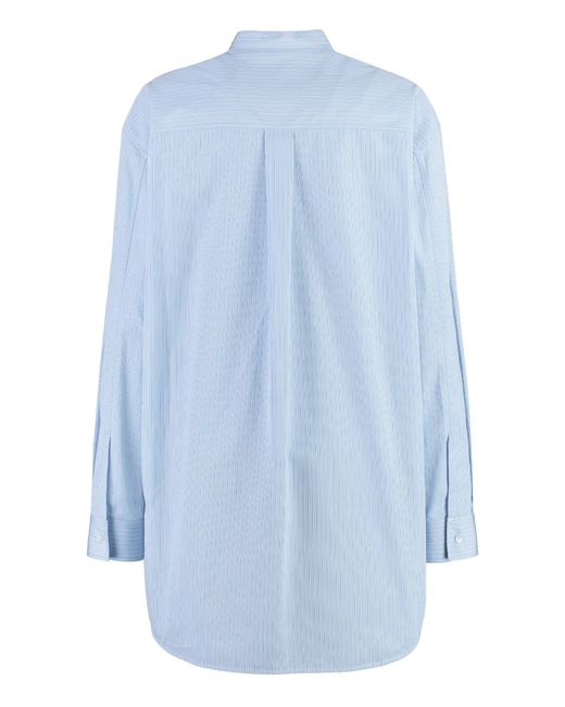 Jil Sander Blue Cotton Poplin Shirt