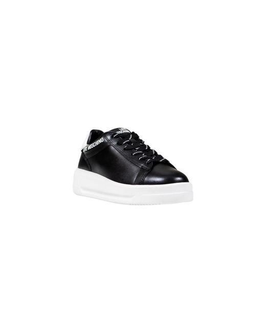Love Moschino Black And White Synthetic Chunky Sneakers