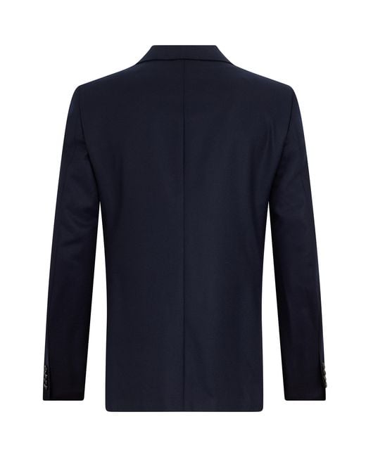Canali Blue Single-Breasted Jacket Wool-Silk Suit & Dinner for men