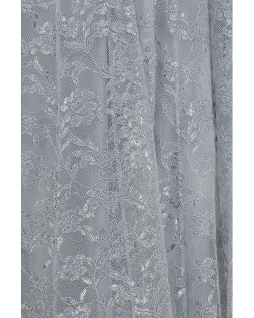Zimmermann Gray Carousel Metallic Twist Dress Polyester; Metal Fibers