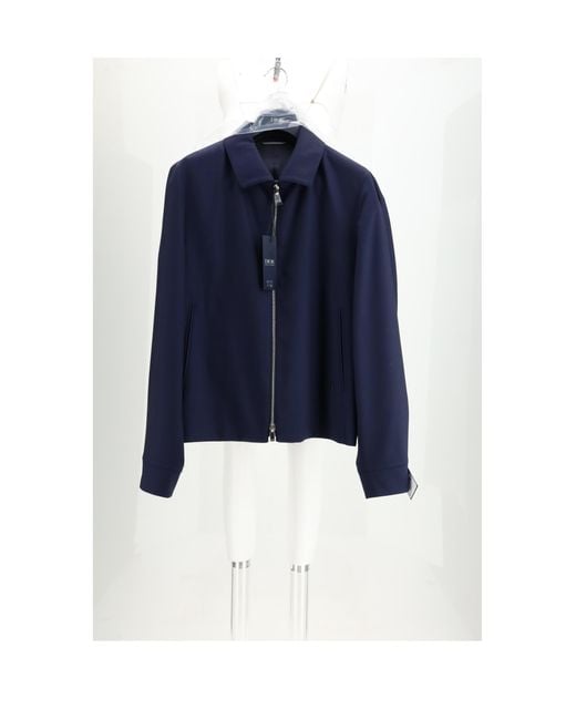 Dior Blue Jacket Reversible Cannage Wool Fleece for men