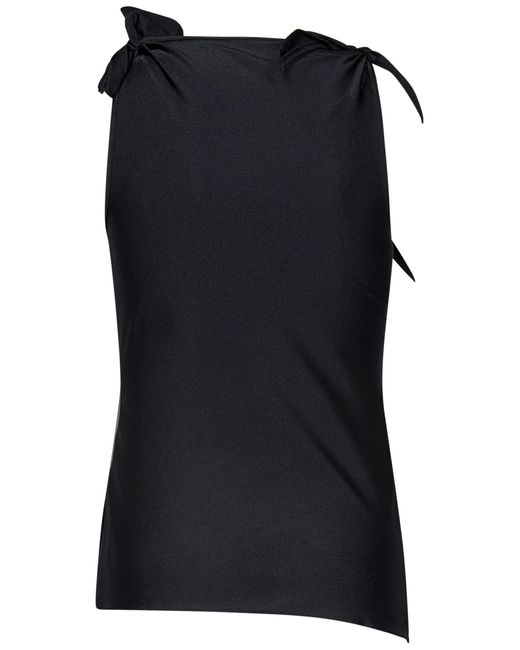 Coperni Black Top Flower Polyamide Tops