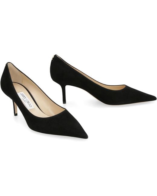 Jimmy Choo Black Love 65 Suede Pumps Calf