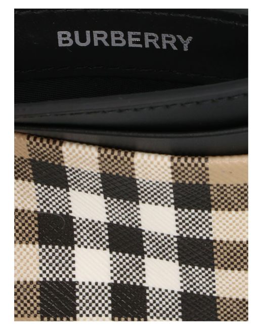 Burberry Black Check Print Card Holder Wallet for men
