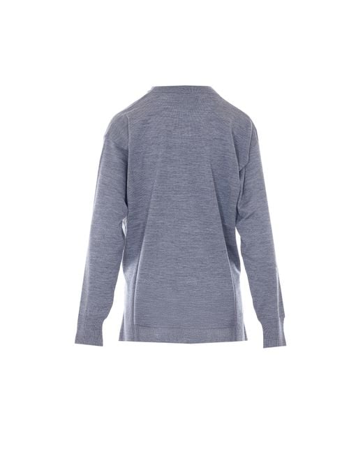 AMI Blue Sweaters Virgin Wool
