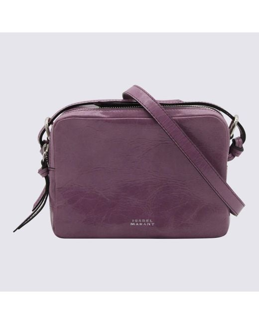 Isabel Marant Purple Mauve Leather Wardy Camera Bag