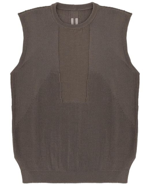 Rick Owens Brown Knitted Top New Wool Tops for men
