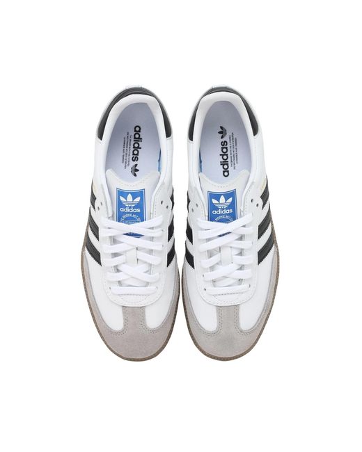 Adidas White Sneakers Samba Og Leather--Granite Trainers