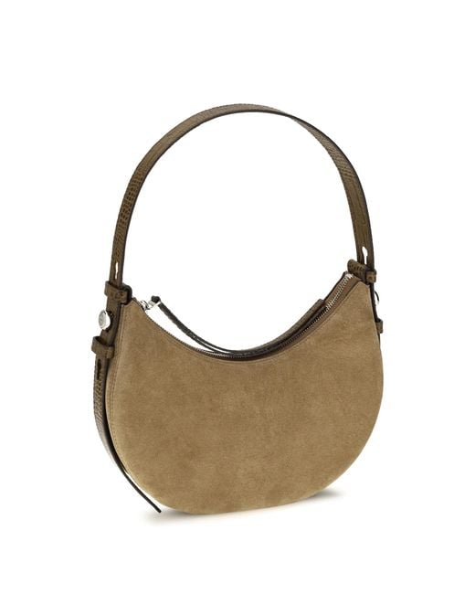 Tory Burch Metallic Romy Suede Half Moon Bag Shoulder