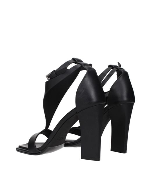 Max Mara Black Heeled Sandals Ankle Strap