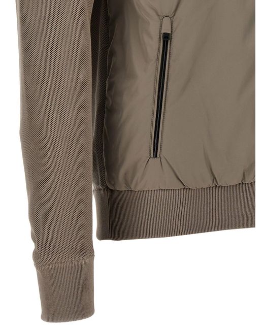 Herno Gray Bimaterial Jacket for men