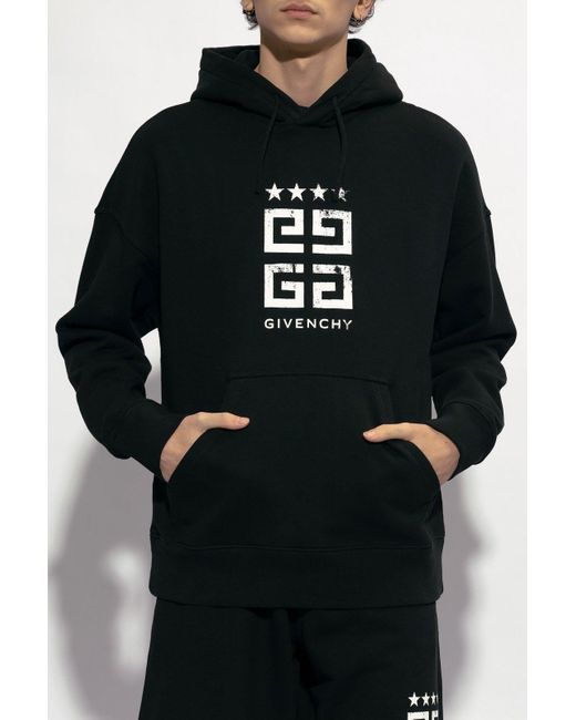 Givenchy Black Hoodie With Logo for men