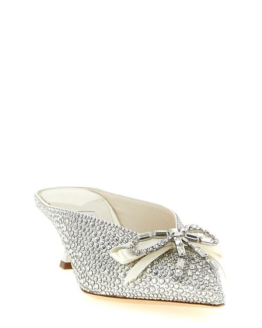 Jimmy Choo White 'Auria' Sabots