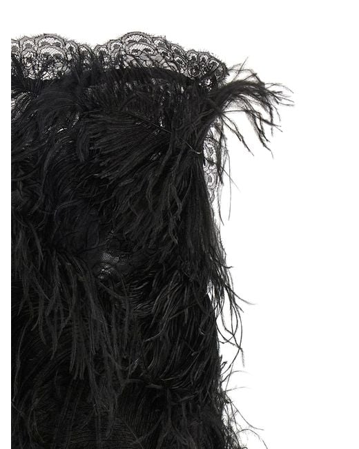 The Attico Black Polyamide Short Dress