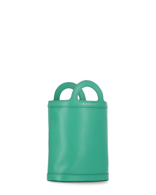Marni Green Leather Hand Bag