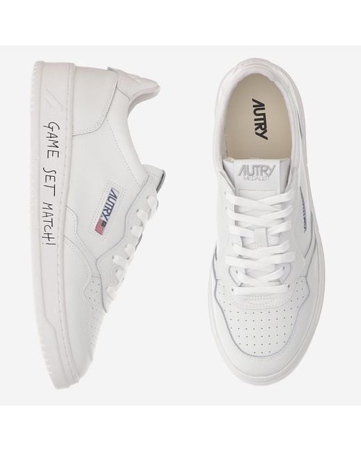 Autry White Sneakers Medalist Low Leather Trainers for men